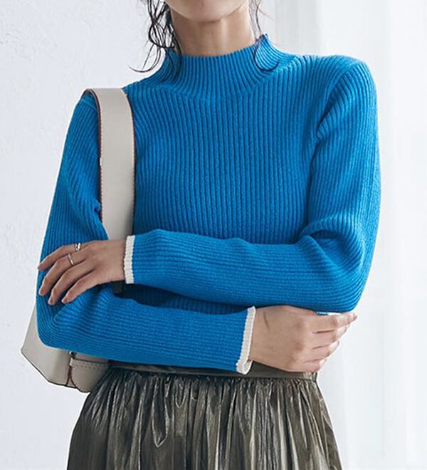 RANAN（ラナン）の「もちもちリブパイピングハイネックニット（ニット・セーター）」｜詳細画像