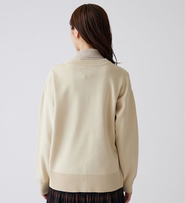 BELLUNA（ベルーナ）の「《快適Ｌａｂ．》洗える！軽い！配色使いニットカーディガン（ニットカーディガン）」｜詳細画像