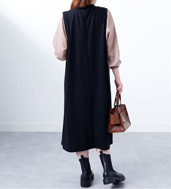 BELLUNA（ベルーナ）の「袖切替デザインハイネックワンピース（カットソーワンピース）」｜詳細画像