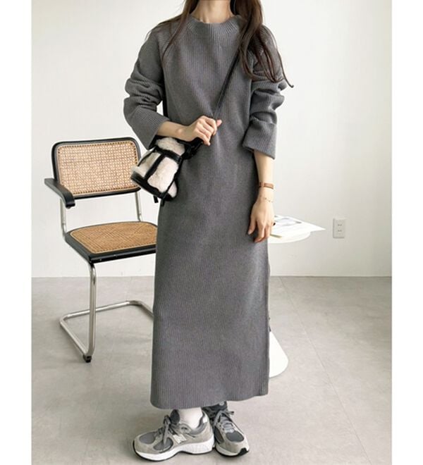 GeeRA（ジーラ）の「裾ファスナースリットニットワンピース（ニットワンピース）」｜詳細画像
