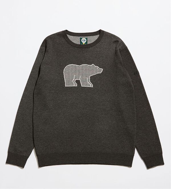 「＜ゴールデンベア＞ベアニット（メンズシャツ）」｜グレー