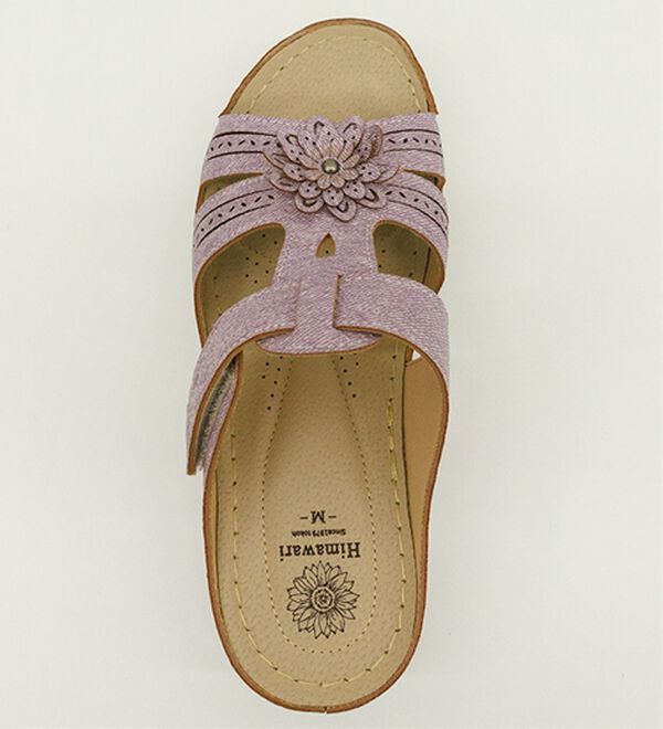 BELLUNA（ベルーナ）の「デニム調花モチーフミュール（サンダル・ミュール）」｜詳細画像