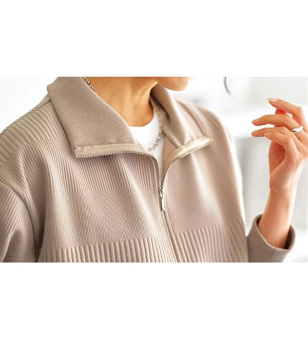 BELLUNA（ベルーナ）の「ボーダージャカードハーフジッププルオーバー（カットソー）」｜詳細画像