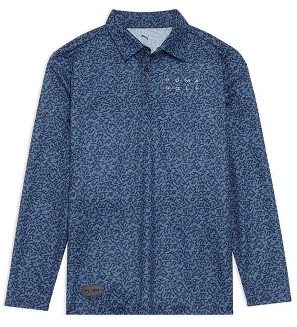 「ＰＭ）ゴルフ　ＰＢロゴ　長袖ポロシャツ（メンズポロシャツ）」｜ディープネイビー