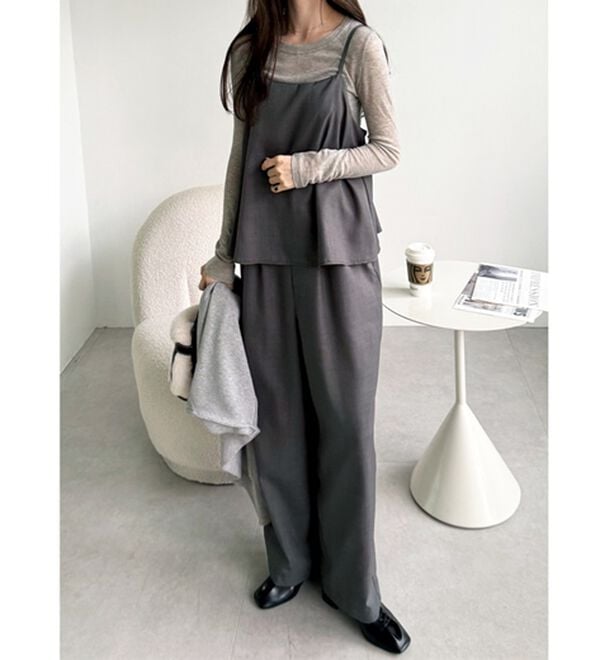 GeeRA（ジーラ）の「セットアップ風キャミソールサロペット（オールインワン）」｜詳細画像