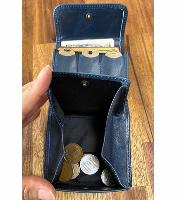 BELLUNA（ベルーナ）の「牛革コインスルーコンパクト機能財布（財布・パスケース）」｜詳細画像