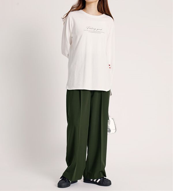 BELLUNA（ベルーナ）の「サマ見え！美脚タック使いワイドパンツ（ワイドパンツ・ガウチョ）」｜詳細画像