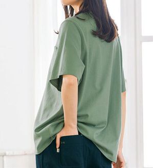 ルフラン（ルフラン）の「＜ｆｕ－ｕ＞日本製　綿１００％ステッチプルオーバー（カットソー）」｜モスミント