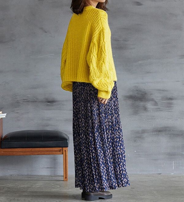 RANAN（ラナン）の「ビッグケーブル短丈ニット（ニット・セーター）」｜詳細画像