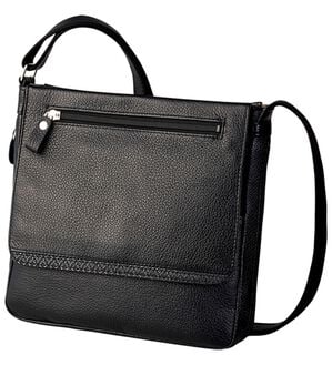 「日本製　姫路レザー印伝使い多機能ショルダー（その他メンズバッグ）」｜ブラック