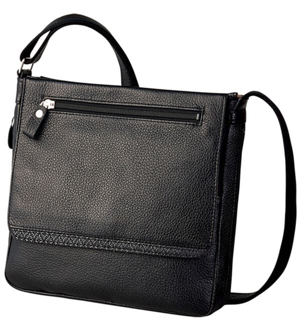 「日本製　姫路レザー印伝使い多機能ショルダー（その他メンズバッグ）」｜ブラック