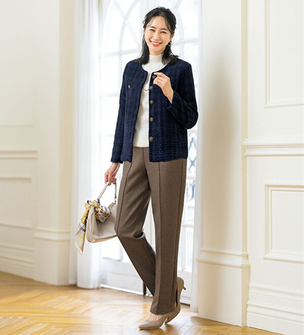 ルフラン（ルフラン）の「【３本組】日本製上品見えの吸湿発熱パンツ（フルレングスパンツ）」｜詳細画像