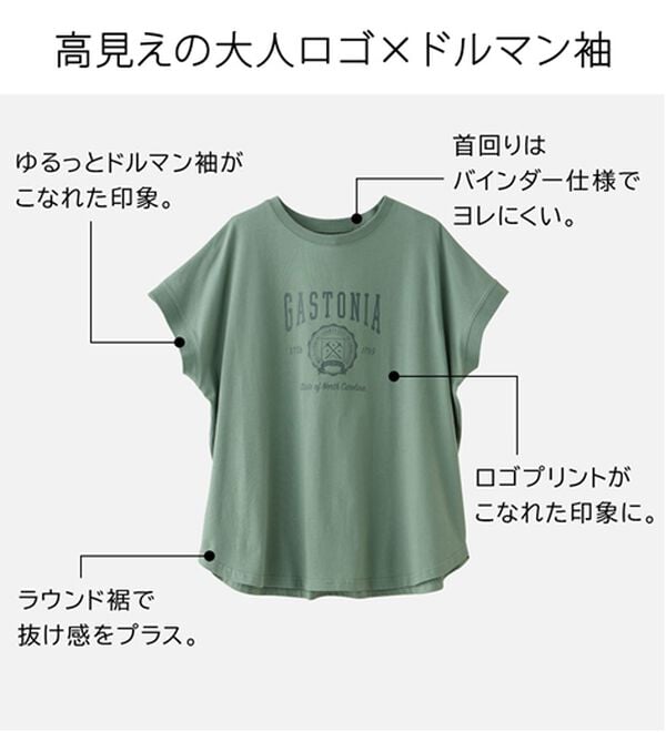 BELLUNA（ベルーナ）の「ひんやリッチコットン大人のゆったりドルマンＴシャツ（カットソー）」｜詳細画像