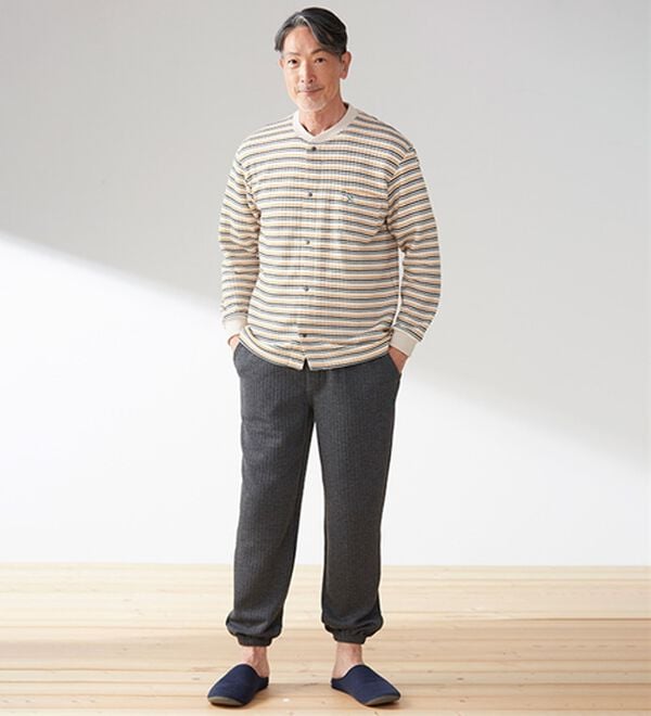 「【２着組】＜アーノルド　パーマー＞肌側綿１００％こだわりリラックスパジャマ（メンズルームウェア）」｜詳細画像