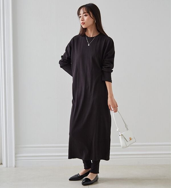 RANAN（ラナン）の「【レギンス付】＜ＢＣ＞綿１００％オーバーシルエットワンピース（その他ワンピース）」｜詳細画像