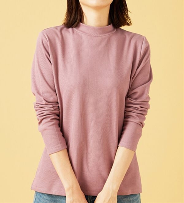 BELLUNA（ベルーナ）の「肌に優しい吸湿発熱ふんわりプルオーバー（カットソー）」｜ピンク