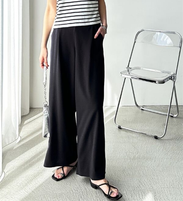 GeeRA（ジーラ）の「接触冷感！美脚ストレッチワイドパンツ（ワイドパンツ・ガウチョ）」｜詳細画像