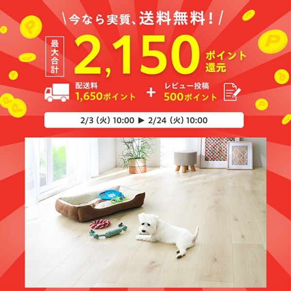 iellio（イエリオ）の「ペット対応フロアクッション＜簡単ロール式・フローリング調・防水・はっ水・抗菌・防カビ・消臭・防炎・滑りにくい・日本製＞（カーペット）」｜詳細画像