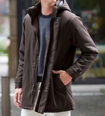 「＜コムルヴァン・オム＞ウール調ハーフコート（メンズコート）」