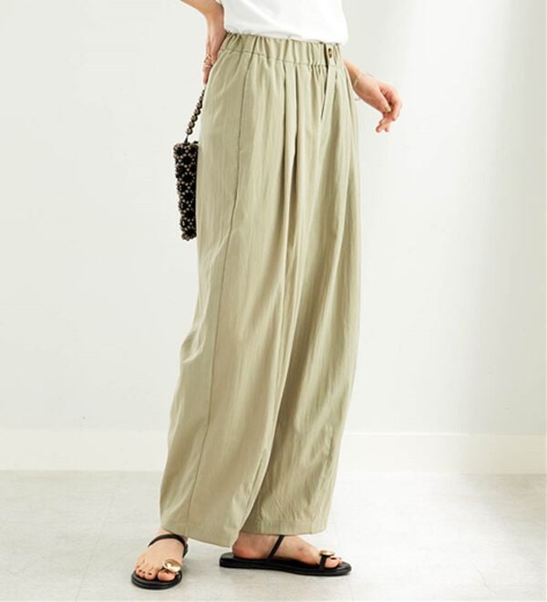 BELLUNA（ベルーナ）の「ビンテージ調タックワイドパンツ（ワイドパンツ・ガウチョ）」｜詳細画像