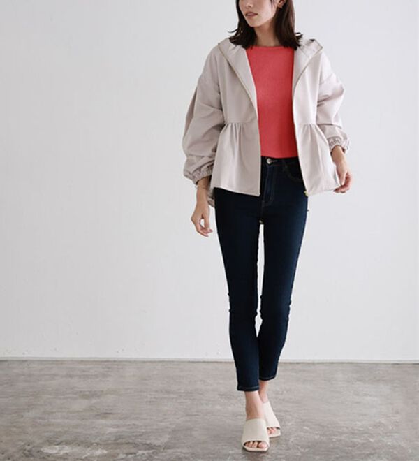 Pierrot（ピエロ）の「【選べるネック】パワーショルダーリブニット（ニット・セーター）」｜詳細画像