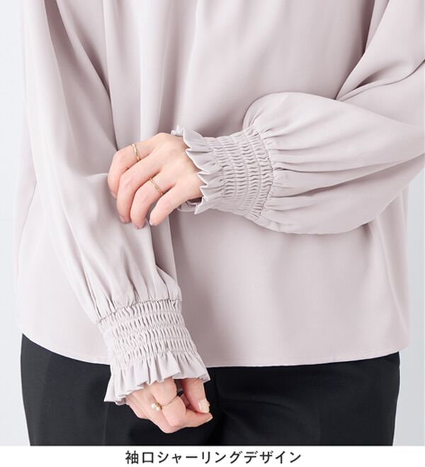 alotta（アロッタ）の「ボリューム袖上品とろみブラウス（ブラウス）」｜詳細画像