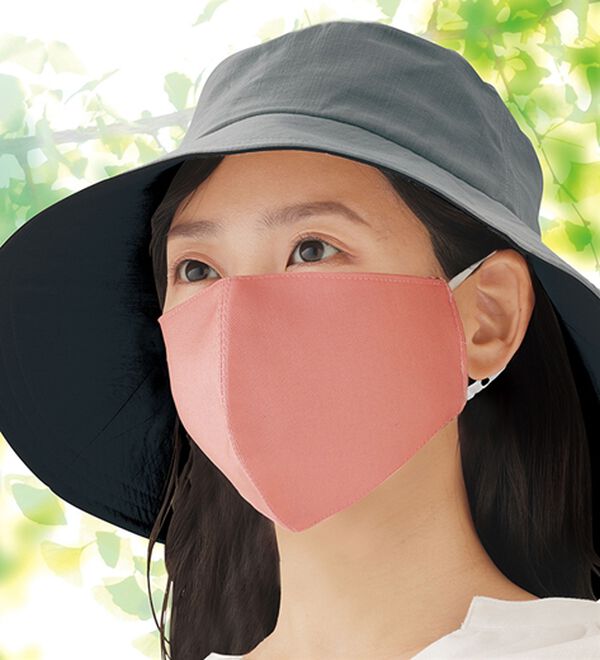 「涼感ＵＶしっかりおおえるマスク（その他ファッション小物）」｜ペールピンク