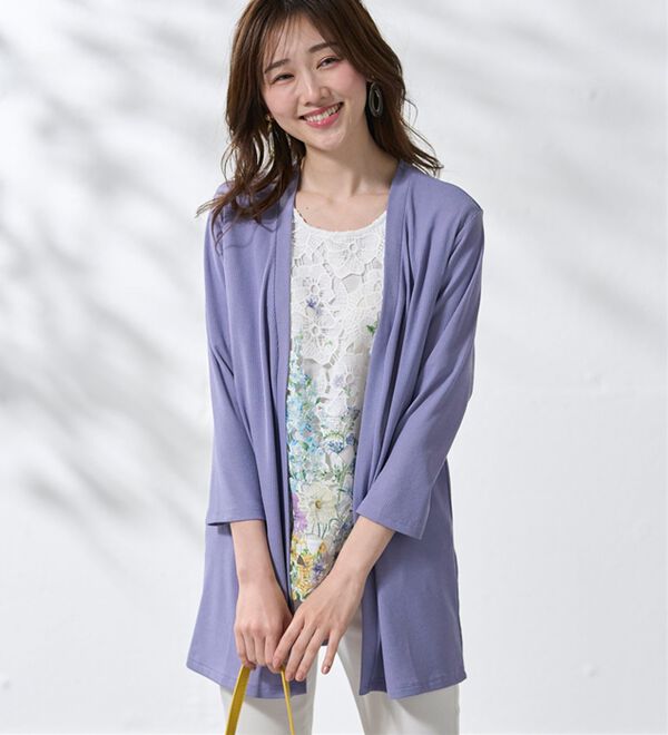 BELLUNA（ベルーナ）の「彩り花柄レースカーディガンアンサンブル（アンサンブル）」｜詳細画像