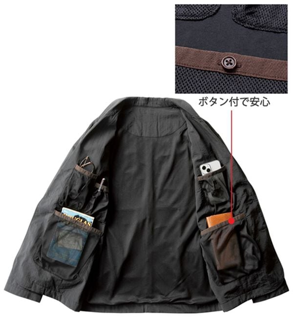 「洗練！スマート１０ポケットジャケット（メンズジャケット）」｜詳細画像