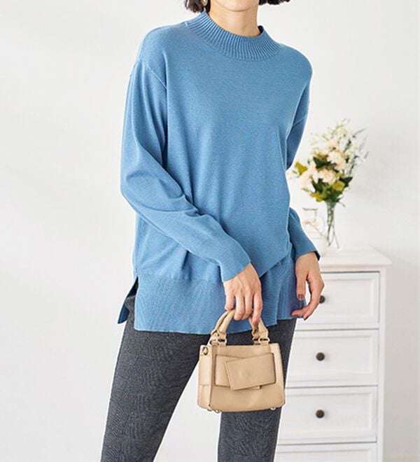 BELLUNA（ベルーナ）の「もちもち素材ハイネックニットプルオーバー（ニット・セーター）」｜詳細画像