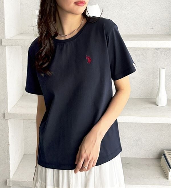 GeeRA（ジーラ）の「【ＵＳ．ＰＯＬＯ．ＡＳＳＮ】接触冷感ワンポイント刺繍Ｔシャツ（Tシャツ）」｜詳細画像