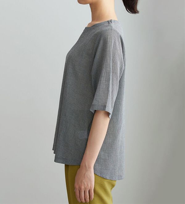 BELLUNA（ベルーナ）の「さらっと快適！Tシャツ見えブラウス（ブラウス）」｜詳細画像