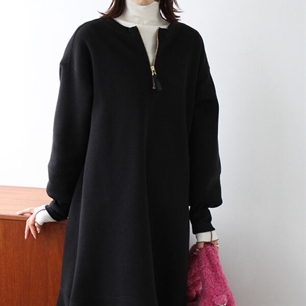 GeeRA（ジーラ）の「前後２ＷＡＹマーメイド裏起毛ワンピース（カットソーワンピース）」｜詳細画像