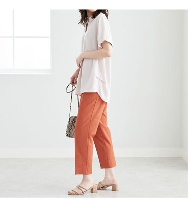 BELLUNA（ベルーナ）の「ジョーゼット素材スキッパーシャツブラウス（シャツ）」｜詳細画像