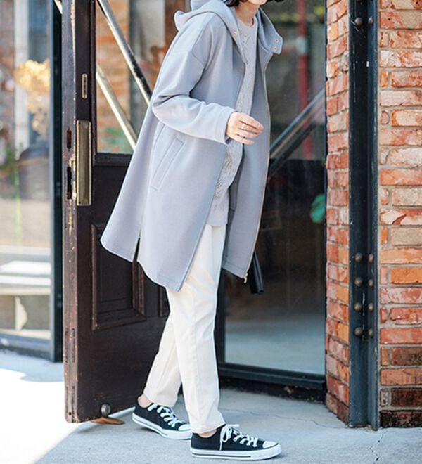 BELLUNA（ベルーナ）の「衿デザインロング丈パーカー（パーカー）」｜詳細画像