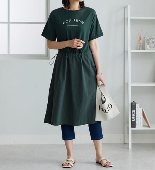 BELLUNA（ベルーナ）の「ドロスト使いドッキングワンピース（その他ワンピース）」｜詳細画像