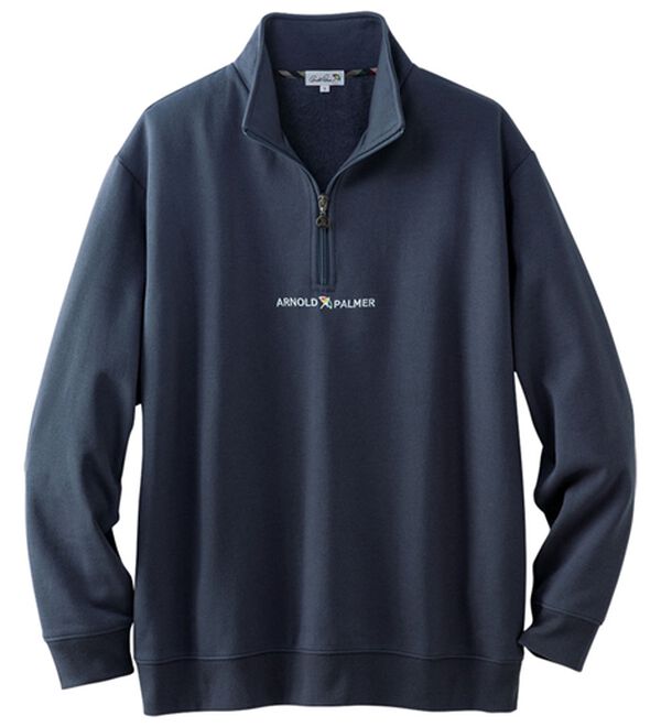 「＜アーノルド　パーマー＞着回し自在！ハーフジップトレーナー（メンズトレーナー）」｜ブルーグレー
