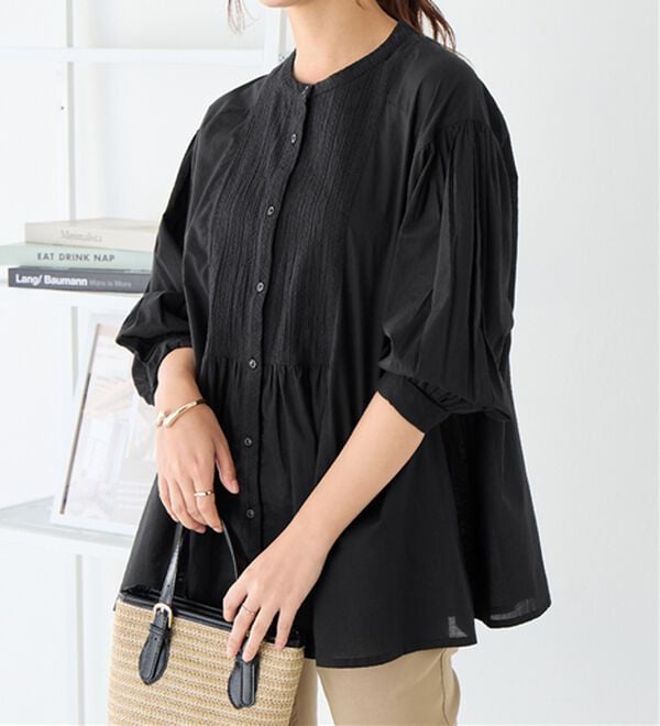 Viola e Viola（ヴィオラ エ ヴィオラ）の「【インド綿】ブザム刺繍前開きブラウス（ブラウス）」｜詳細画像