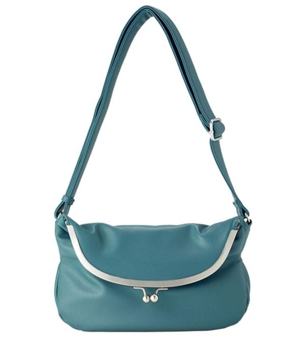 BELLUNA（ベルーナ）の「口折れがま口ショルダー（ショルダーバッグ）」｜ブルー系