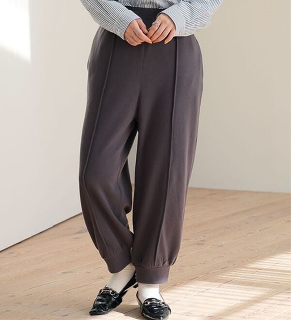 A HAPPY MARILYN（アハッピーマリリン）の「【Ｌ～８Ｌ】暖かシャギーで下半身の冷え対策！裏起毛 裏シャギーパンツ（フルレングスパンツ）」｜詳細画像