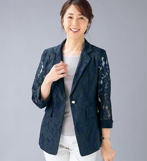 ルフラン（ルフラン）の「華やかレースのテーラージャケット（テーラードジャケット）」｜詳細画像