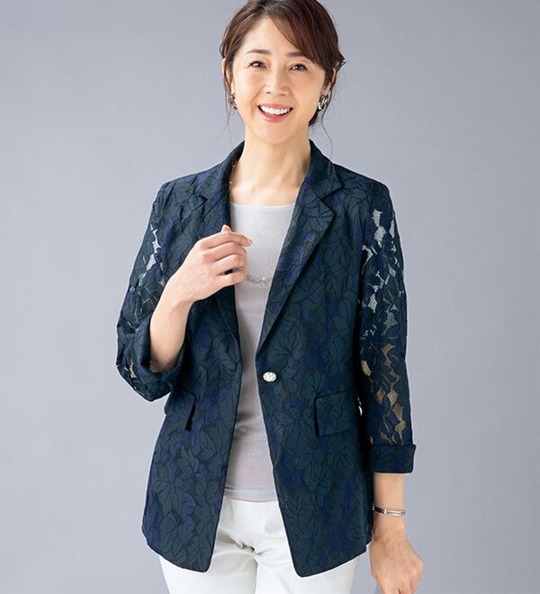 ルフラン（ルフラン）の「華やかレースのテーラージャケット（テーラードジャケット）」｜詳細画像