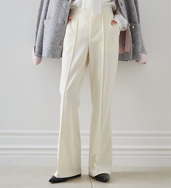 RANAN（ラナン）の「美脚見えツイルフレアーパンツ（フルレングスパンツ）」｜詳細画像