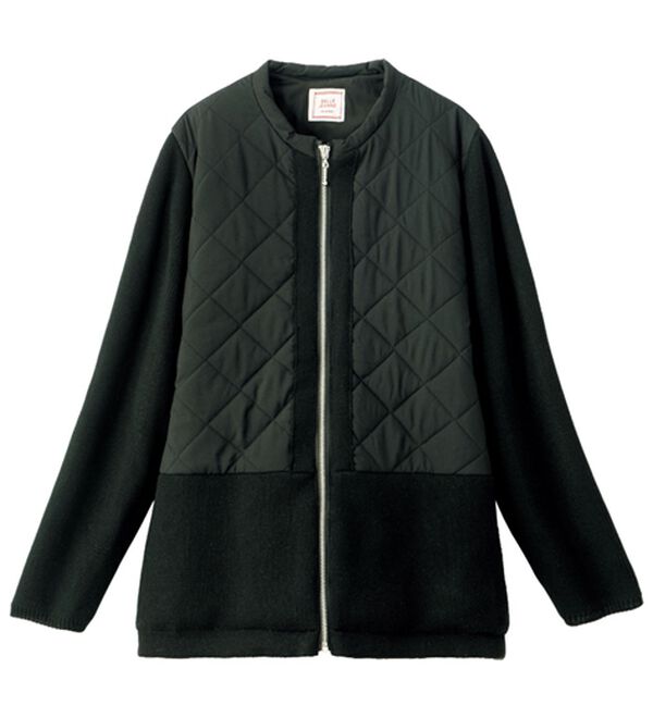 ルフラン（ルフラン）の「車移動にぴったり！異素材ブルゾン（ブルゾン）」｜黒