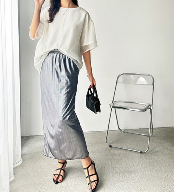 GeeRA（ジーラ）の「シャイニーナロースカート（ロングスカート）」｜詳細画像