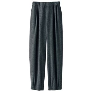 BELLUNA（ベルーナ）の「綿１００％なめらかゆったりパンツ（フルレングスパンツ）」｜杢チャコール
