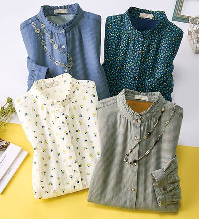 ルフラン（ルフラン）の「選べる！夏色ダブルガーゼブラウス（ブラウス）」