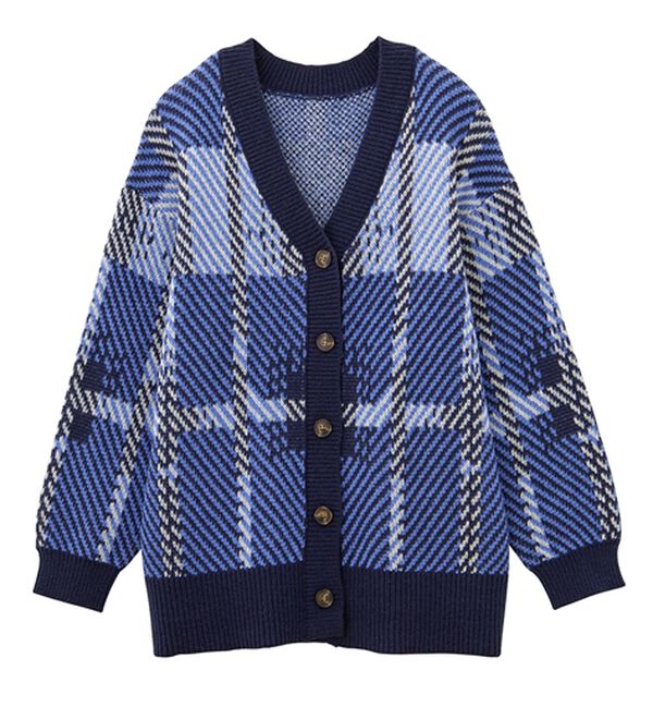 RANAN（ラナン）の「ビッグタータンオーバーカーデ（ニットカーディガン）」｜詳細画像