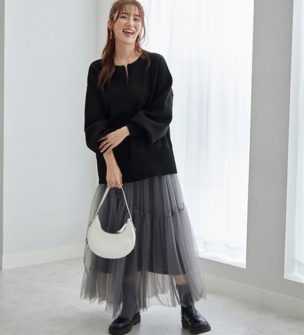 GeeRA（ジーラ）の「ハーフジップニットプルオーバー（ニット・セーター）」｜詳細画像