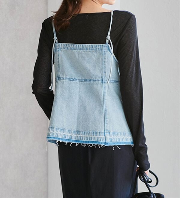 RANAN（ラナン）の「デニム素材キャミビスチェ（タンクトップ・キャミソール）」｜詳細画像